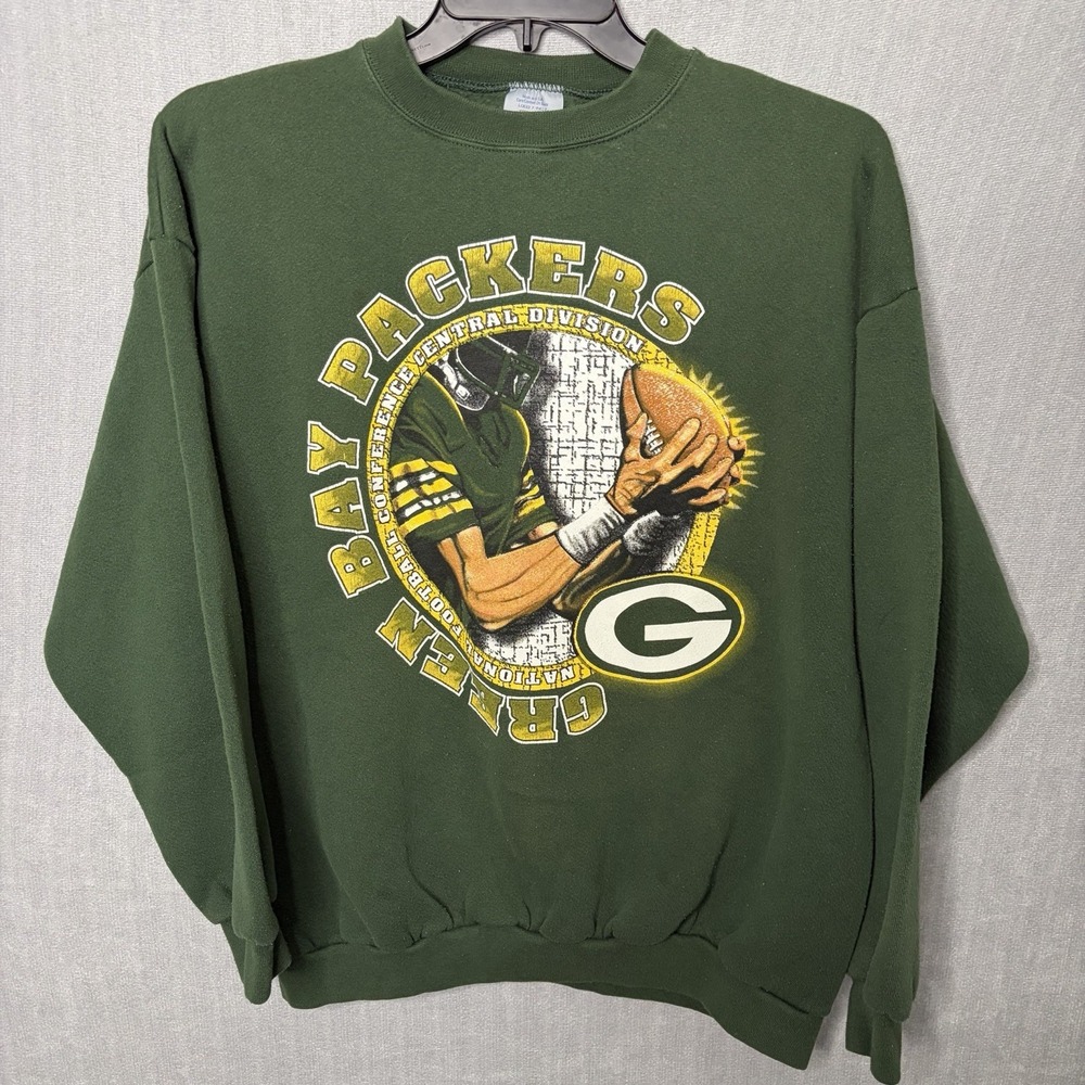 Vintage 90s Green Bay Packers Logo 7 Sweatshirt Mens XL Crewneck NFL Graphic Y2k